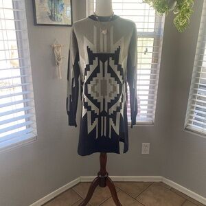 Southwestern mini sweater dress